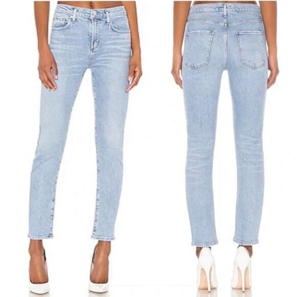 AGOLDE Toni Mid-Rise Skinny Jeans Light Wash Women’s 28 Sustainable Luxury Clean - Picture 2 of 15